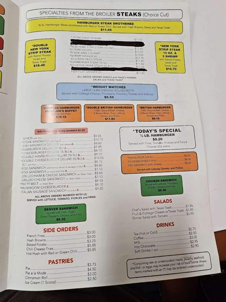 Swift’s Breakfast House menu 4