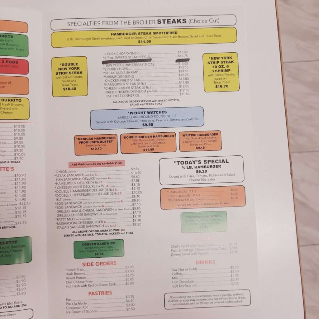 Swift’s Breakfast House menu 6